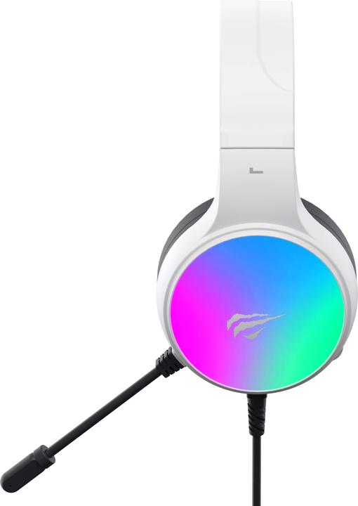 Image du produit Havit - Gaming Headphones (H2043U) - with Microphone, 50mm Speaker, USB, 2.1m - White (Filaire)