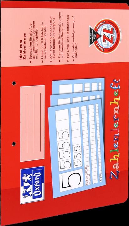 Actual product image Oxford Number learning notebook, A4 landscape (A4, Hardcover)