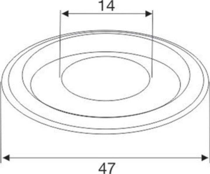 Image du produit BMB Rosace de recouvrement pour judas laiton chromé Ø intérieur 14 mm Ø extérieur 46 mm