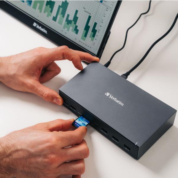 Produktbild Verbatim USB-C Pro Docking Station 17 Port CDS-17 (USB-C, 17 Ports)