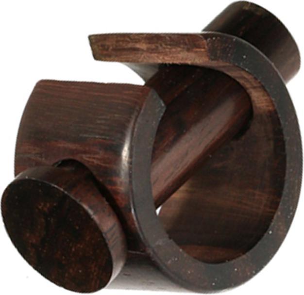Actual product image Star Piercing Plug bolt with shield made of Narra wood (Organic, without brass)