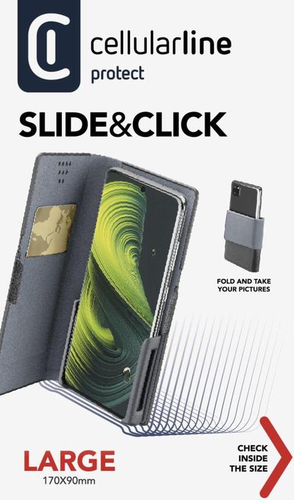 Actual product image Cellularline Slide & Click - L: (Misure max telefono: 90mm * 170mm) (Universal)