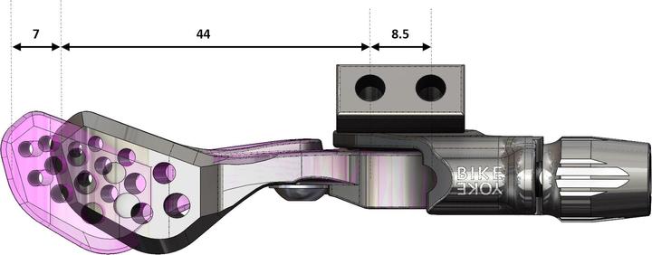 Actual product image BikeYoke Control lever Triggy Alpha lever Short version, without clamp