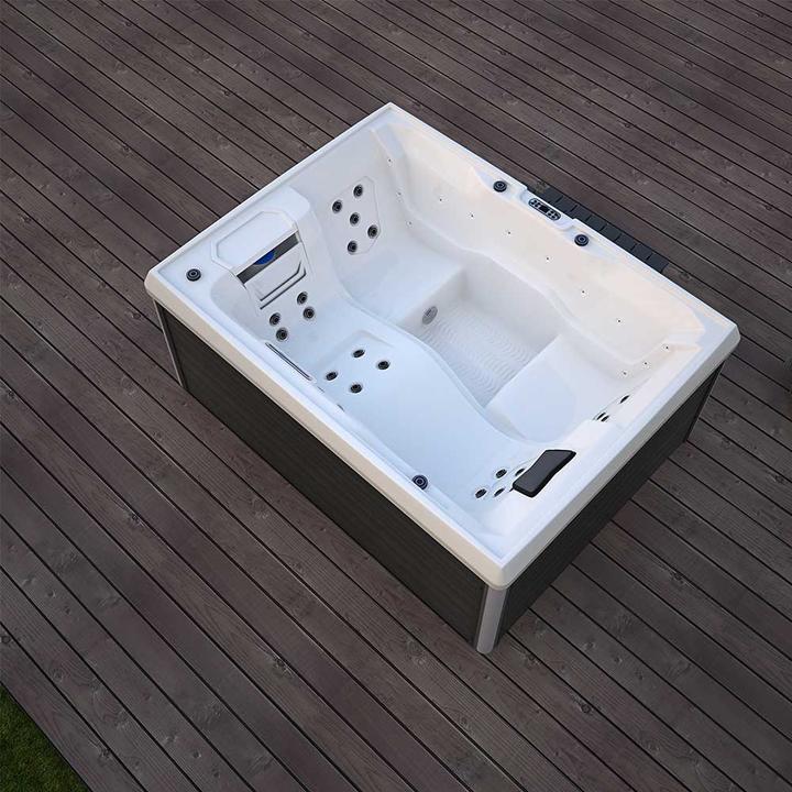 Produktbild Home Deluxe Outdoor Whirlpool HOME-STAR, 24 Massagedüsen LED, Treppe und Thermoabdeckung, 3 Personen (3 Pers.)
