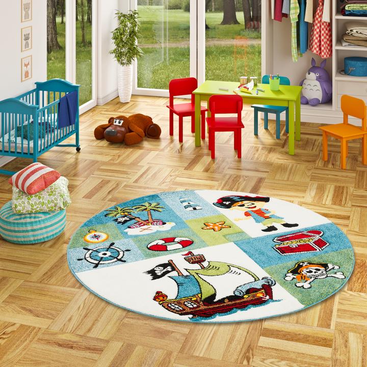 Produktbild Pergamon Kinder Teppich Maui Kids Pirat Rund (Ø 120 cm)