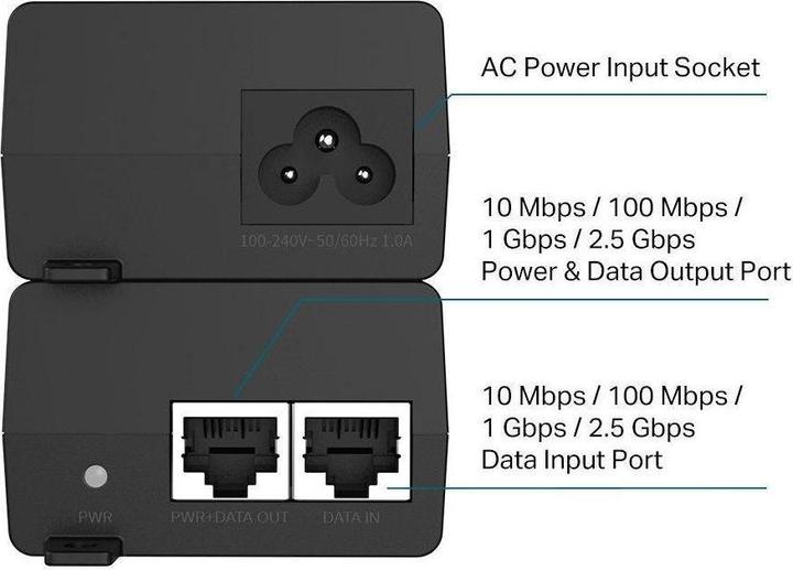 Image du produit TP-Link Injecteur PoE+ TL-POE260S (802,3at (PoE+), 30 W)