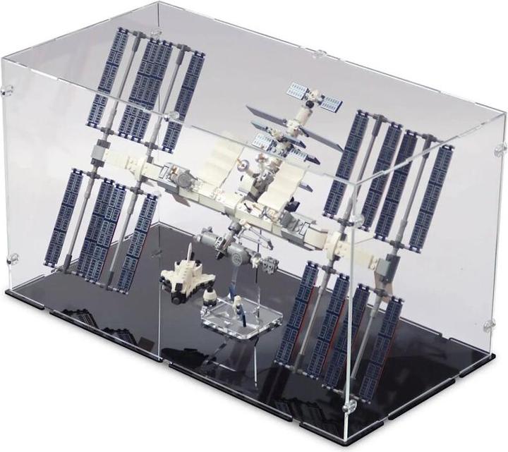 Image du produit iDisplayit Présentoir en acrylique pour LEGO® 21321 Station spatiale internationale (avec fond noir)