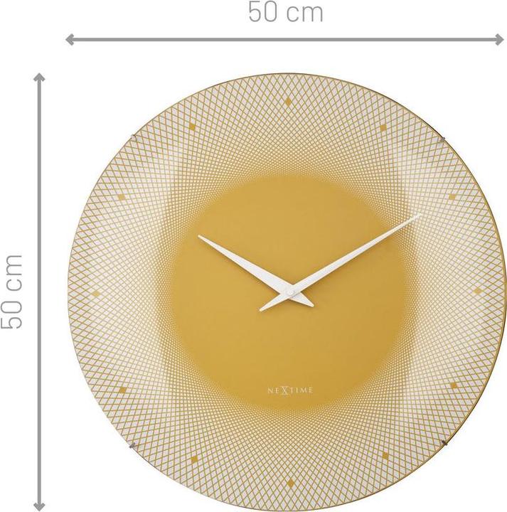 Image du produit Nextime Horloge murale Jaune foncé (50 cm)