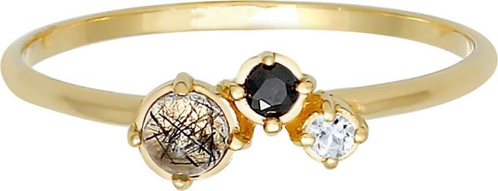 Actual product image Elli DIAMONDS Ring Diamond (0.03 ct.) Topaz Tourmaline 375 yellow gold (52, 375/9 K)