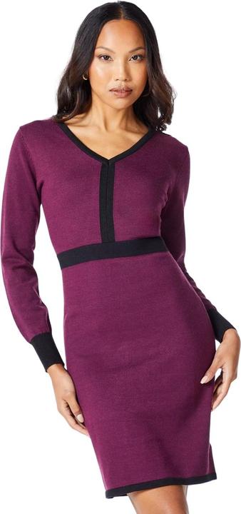 Actual product image Principles Womens/Ladies Colour Block Knitted V Neck Mini Dress (44 D)