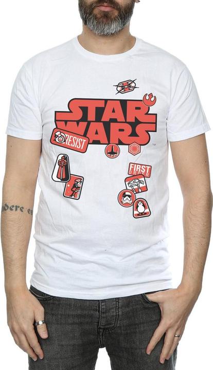 Actual product image Star Wars Mens The Last Jedi Badges T-Shirt (L)