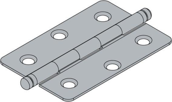 Actual product image Hettich Zierscharnier, vermessingt 60x40 mm, 2 Stck