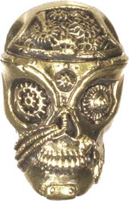 Image du produit Star Piercing Ohrgewicht Schlüsselloch vergoldet Totenkopf Steampunk (Laiton)