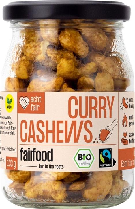 Produktbild Fairfood Freiburg Cashewkerne Ofengeröstet mit Curry & Salz (133 g)