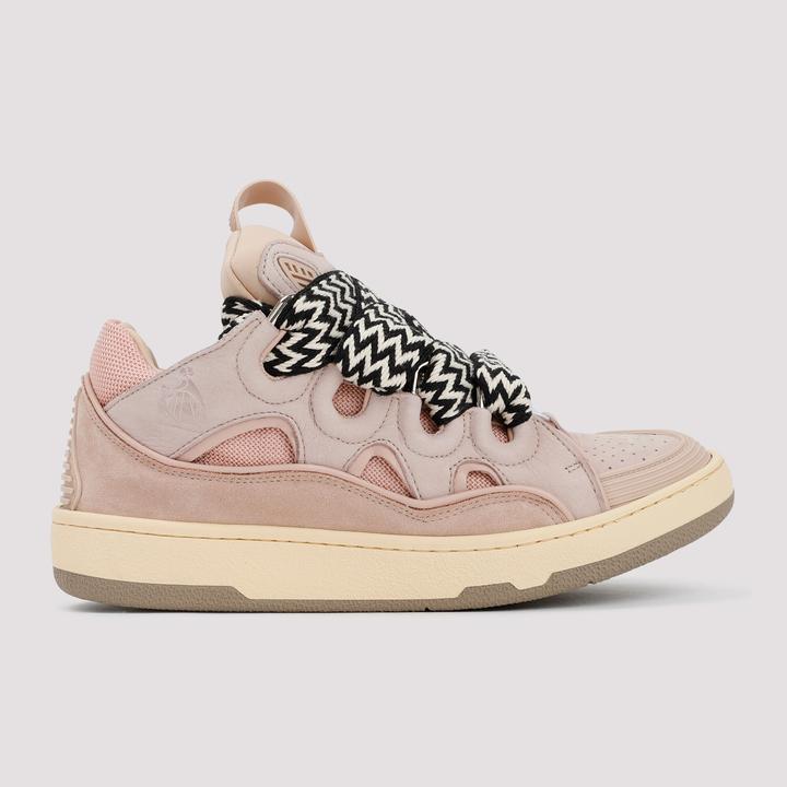 Immagine prodotto Lanvin curb sneakers in white and pink leather (41)