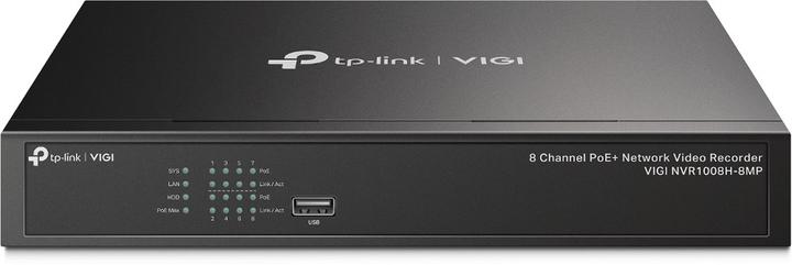 Actual product image TP-Link (VIGI NVR1008H-8MP) 8 Channel PoE Network Video Recorder, 4K HDMI Output, 16MP Decoding Capacity, H. (Network Video Recorder (NVR))