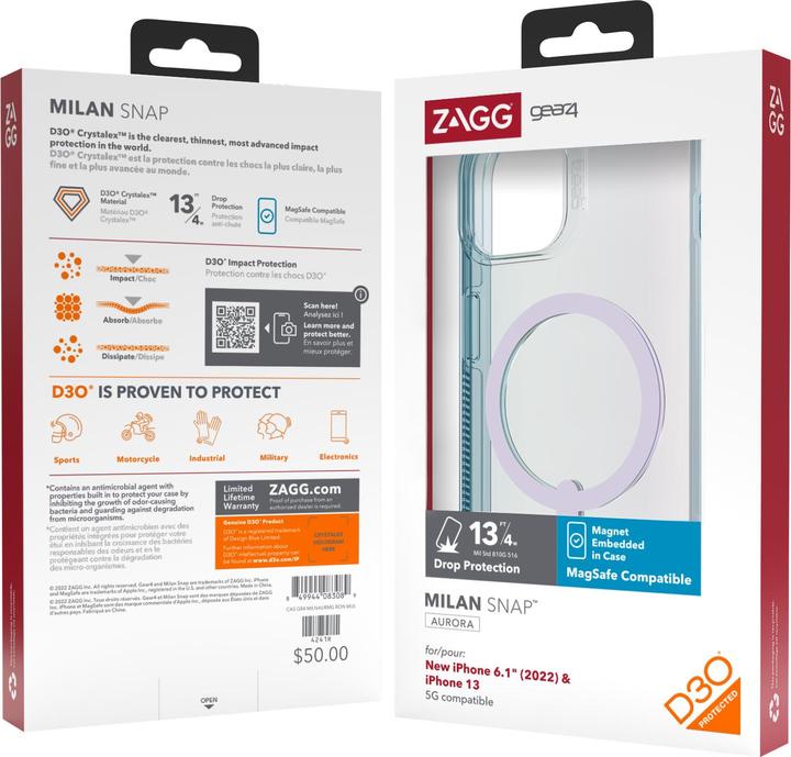 Actual product image Zagg Gear4 Cases Milan Snap Apple (Apple iPhone 14)