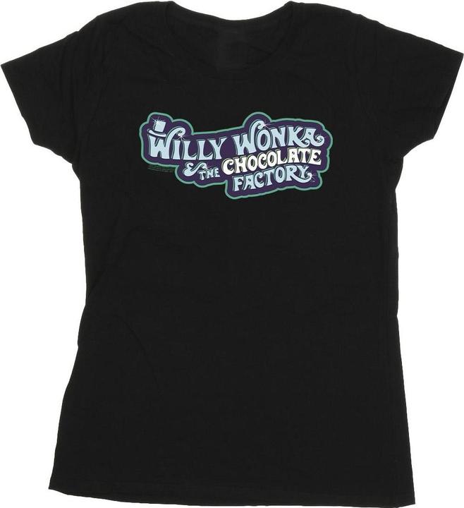 Actual product image Willy Wonka & the Chocolate Factory Womens/Ladies Chocolate Factory Logo Cotton T-Shirt (M)