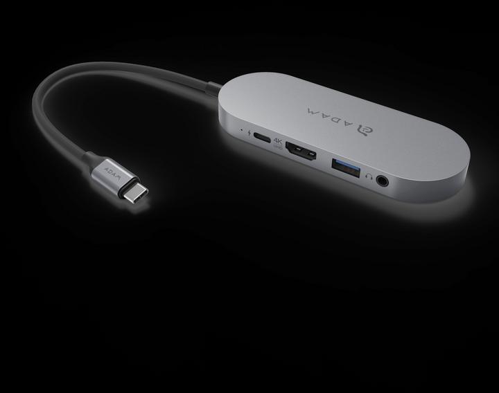 Actual product image Adam Elements CASA Hub S | Grey | USB-C 5-in-1 SSD Storage Hub 240GB (USB-C, 5 Ports)