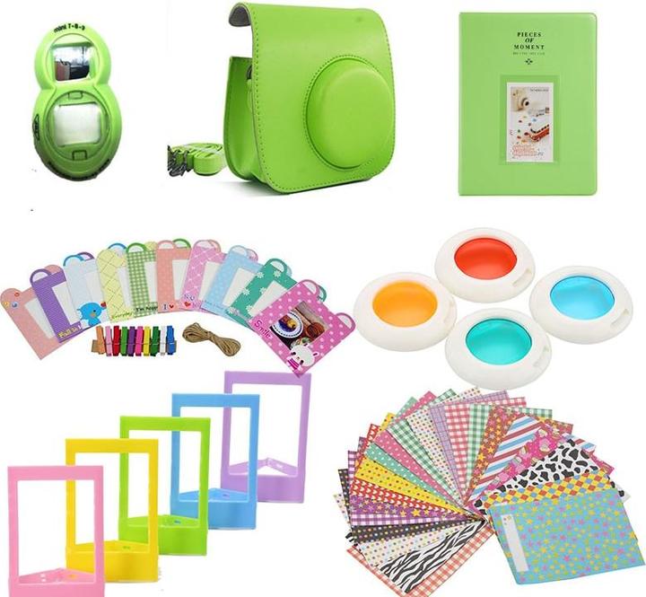 Actual product image JTI Accessory set for Fujifilm Instax Mini 8/9 - Lime green (Camera shoulder bag)