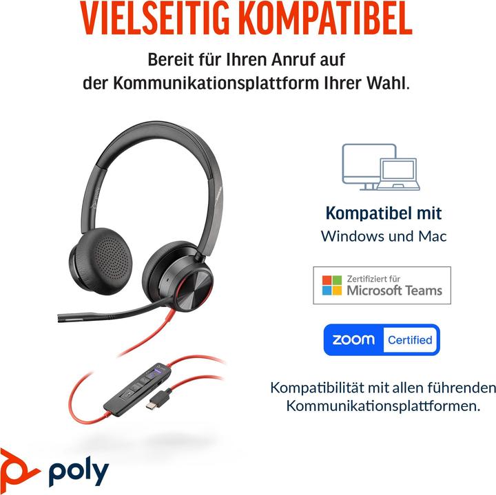 Produktbild Poly BW 8225 STEREO -M USB-C HS (Kabelgebunden, USB-C)