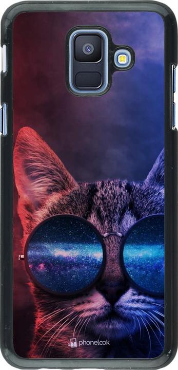 Actual product image PhoneLook Coque Red Blue Cat Glasses (Samsung Galaxy A6)