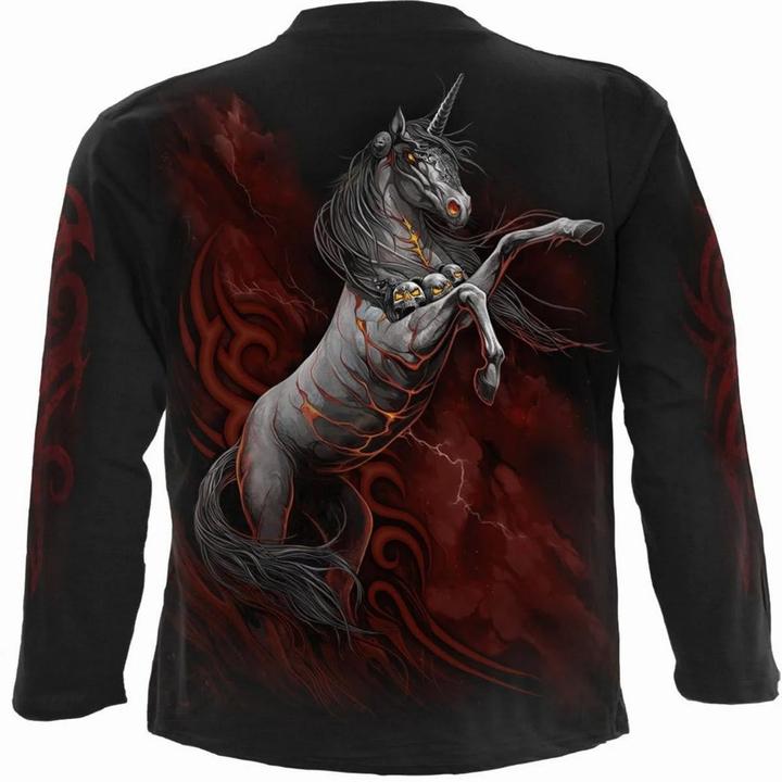 Immagine prodotto Spiral Infernal Unicorn Maglietta Manica Lunga Adulto Unisex (XL)