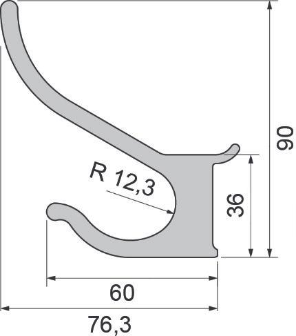 Image du produit OK-Line Porte-manteaux simple Système mural (1 pcs)