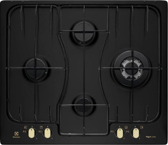Electrolux RGG 6243 LOR Cooktop Black Built-in Gas 4 Cooker(s)