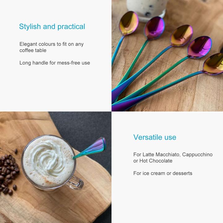 Image du produit Intirilife Cuillère à glace à long manche pour dessert Café (6 pièce(s), Scoops)