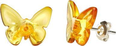 PranaHaus Bernstein-Ohrstecker „Schmetterling“