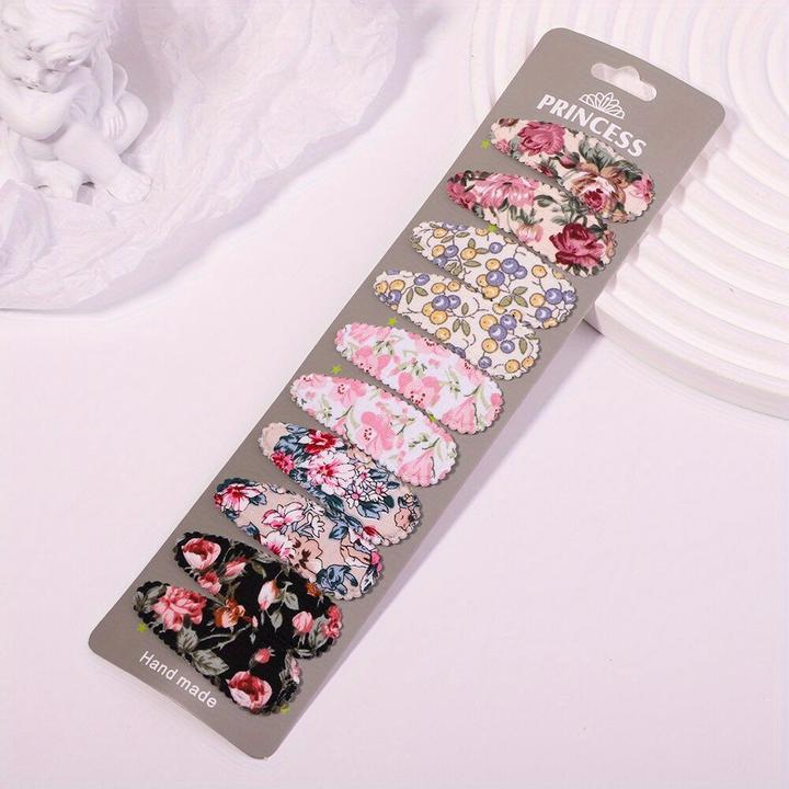 Activity Board 10 Stück Baby gestreifte karierte florale Haarspangen, dekorativer Haarschmuck (10 pcs)