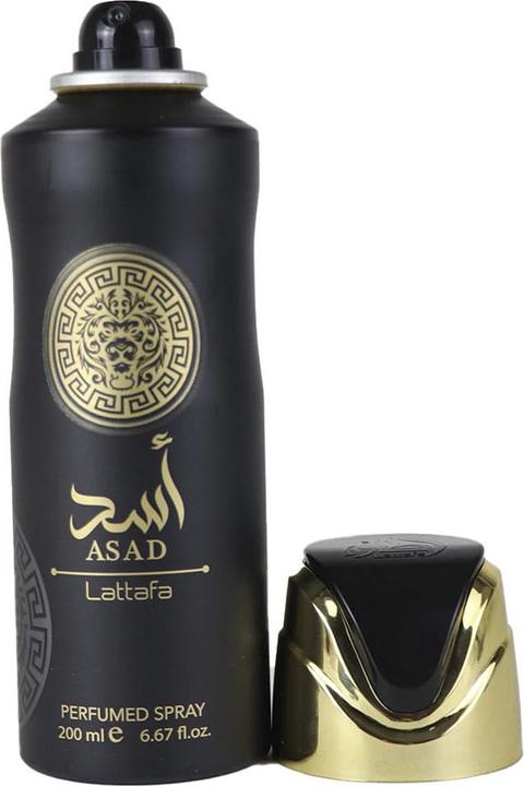 Actual product image Lattafa Perfumes Asad Lattafa Perfumed Spray 200ml 6.67 Fl Oz Body Deo Spray for Men (Spray, 200 ml)