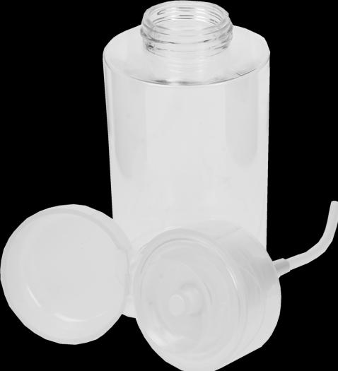 Produktbild Pumpflasche Kunststoff, leer, für 200 ml Nagellack- entferner,Höhe:10,2 cm,Ø 5,8cm