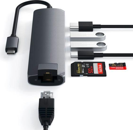 Actual product image Satechi USB-C Slim Multi-port (USB-C, 7 Ports)