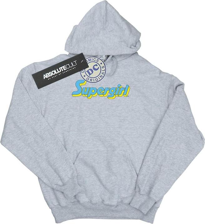 Actual product image Girls Supergirl Text Logo Hoodie (116)