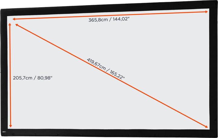 Image du produit Celexon Toile pour cadre pliant Mobil Expert, projection frontale (165", 16:9)