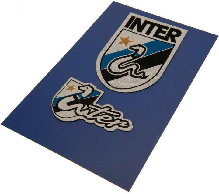 Actual product image Inter Milan FC Iron-on logo patches set of 2 (2 x)