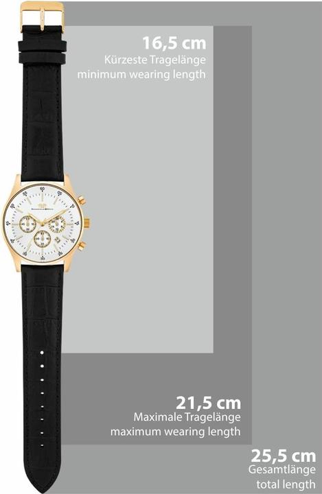 Actual product image Men Chronograph Goodwill Genuine Leather Black - 4408 (Chronograph, 45 mm)