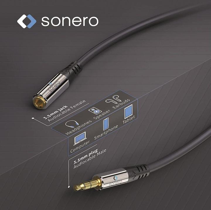 Produktbild Sonero Audio-Kabel 3.5 mm Klinke - 3.5 mm Klinke 5 m (5 m, Verlängerung)
