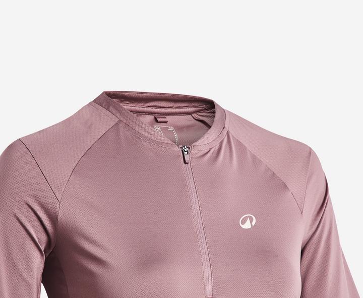 Rockrider Radtrikot kurzarm Cargo Damen rosa/grau (L)