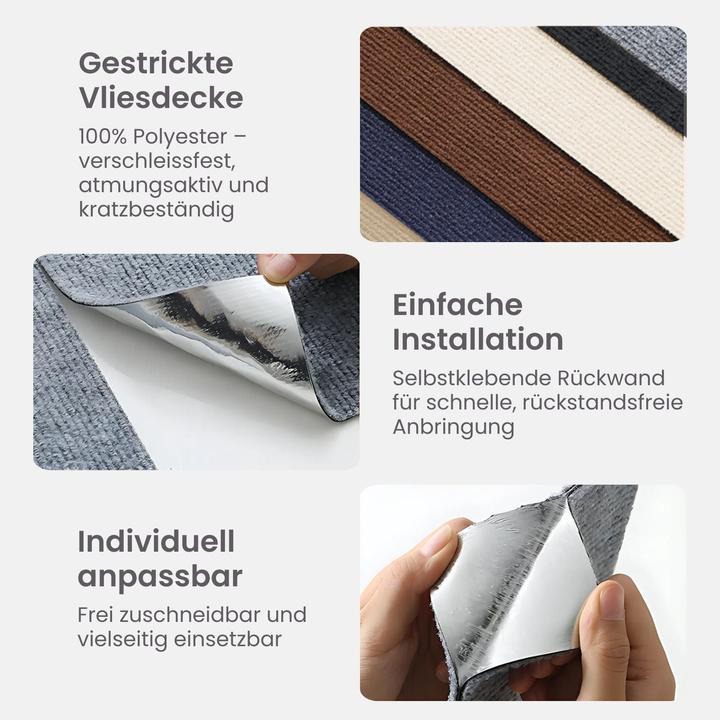 Produktbild Hermex Kratzmatte für Katzen Klettermatte Kratzschutz Kratzbrett Kratzwand (200 cm, Schwarz)
