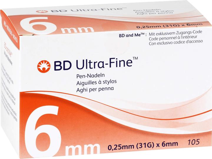 Actual product image BD Pen Nadel 31G 0.25x6mm (Pen needles + disposable needles)