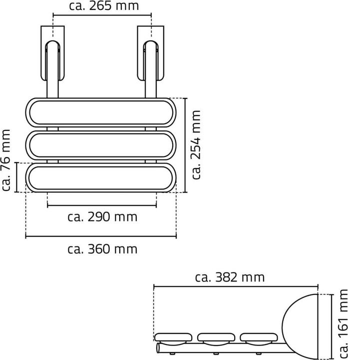 Image du produit Ridder Duschklappsitz mit Bambussitz (130 kg)