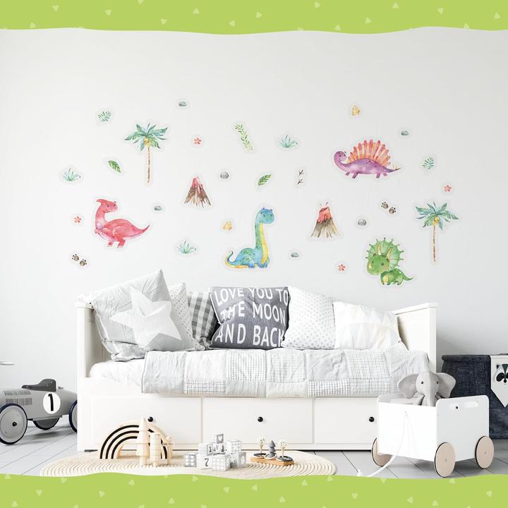 Immagine prodotto Papierdrachen Tatuaggi da parete - Dinosauri - Set 5 (2 x 22 x 32 cm)