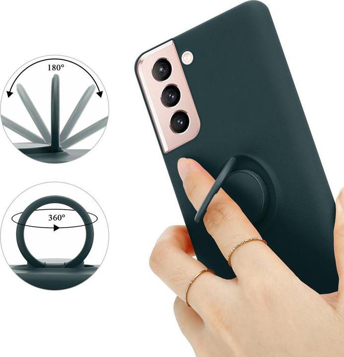 Productafbeelding Cadorabo TPU Vloeibare Ring Silicone Hoesje (Samsung Galaxy S21 5G)