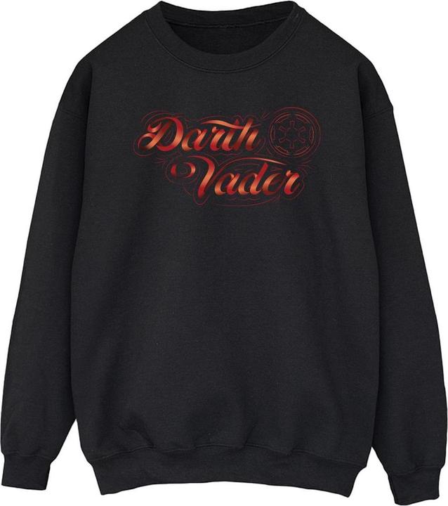 Actual product image Star Wars Mens Obi-Wan Kenobi Darth Vader Ribbon Font Sweatshirt (S)