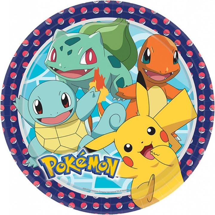 Kartonteller Pokemon (8 x)