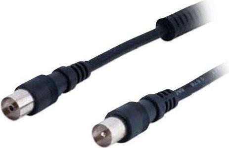 Image du produit Goobay câble de raccordement d'antenne, 100% blindé, ferrite, noir, 5 m (80 dB, Câble d'antenne)