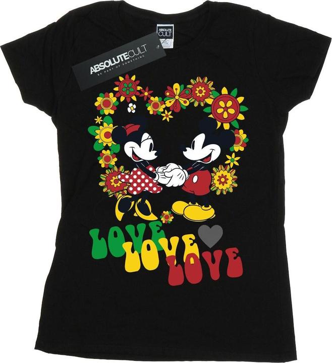 Immagine prodotto Disney Mickey And Minnie Mouse Hippie Love Maglietta Donna (S)